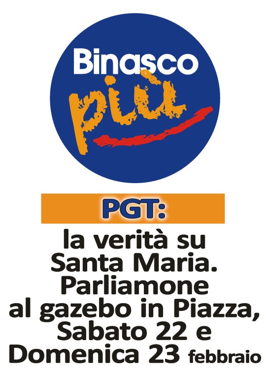 22-23 febbraio - Gazebo in piazza