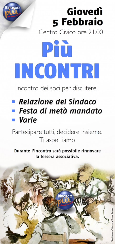 Incontro Soci B+ 5 febbraio 2015